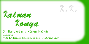 kalman konya business card